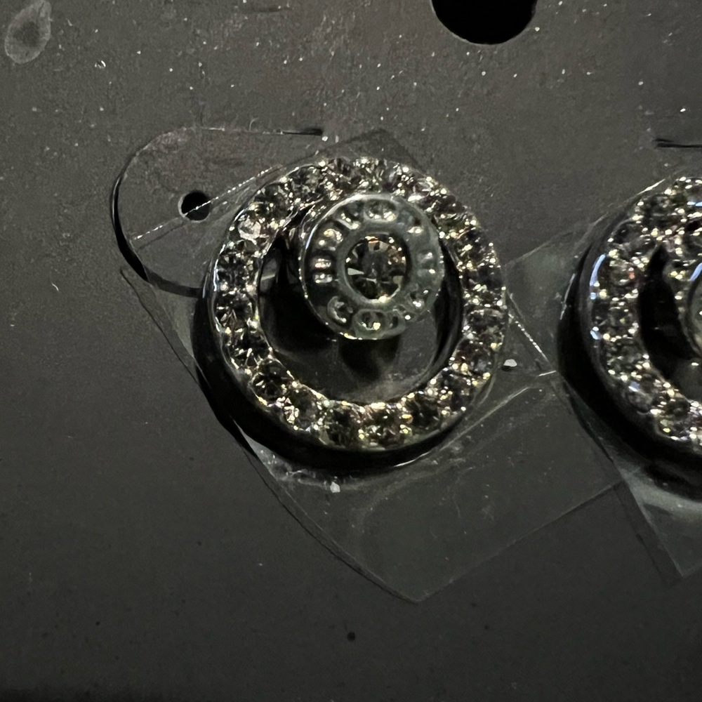 Open Circle Halo Stud Earrings